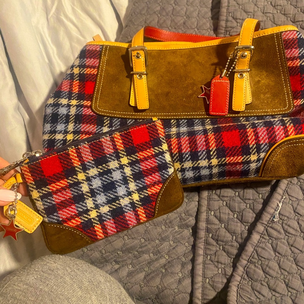 Plaid COACH bag